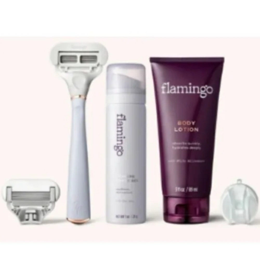 🦩 Flamingo Rose Razor Set With Shower Holder and Carrying Case 🦩